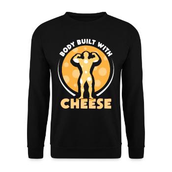 Body of cheese sweet Dear lovers sayings - Unisex Sweatshirt - black - Front - Alina (178cm) & Michal (187cm)