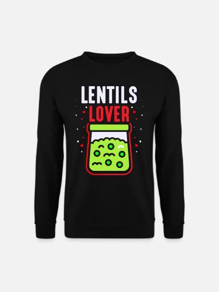 Linsenliebhaber Linse Liebhaber Linsen Essen - Unisex Pullover - Schwarz
