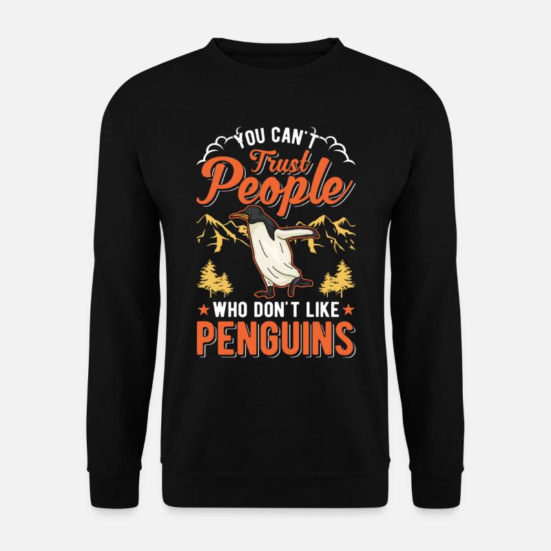 Pinguin Geschenk Penguin - Unisex Pullover - Schwarz