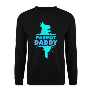 Parrot Papa Pet Parrot Animal Cute - Unisex Sweatshirt - black - Front - Alina (178cm) & Michal (187cm)
