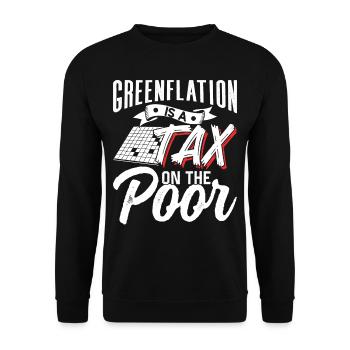 L’inflation verte est une taxe pour les pauvres Vert - Sweat-shirt Unisexe - noir - Devant - Alina (178cm) & Michal (187cm)