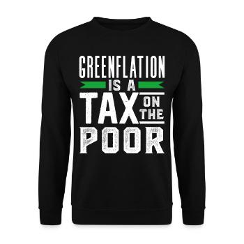 L’inflation verte est une taxe pour les pauvres Vert - Sweat-shirt Unisexe - noir - Devant - Alina (178cm) & Michal (187cm)