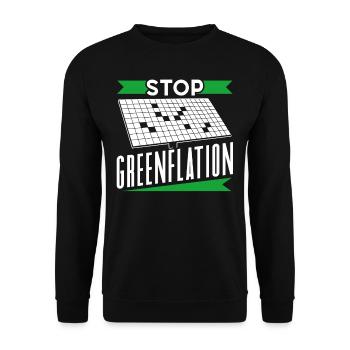 Greenflation Stop Inflation verte Energie - Sweat-shirt Unisexe - noir - Devant - Alina (178cm) & Michal (187cm)