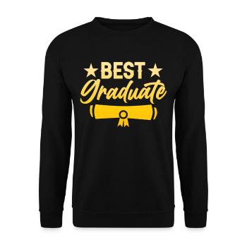Best Graduate Graduated Graduation Celebration - Unisex Sweatshirt - black - Front - Alina (178cm) & Michal (187cm)