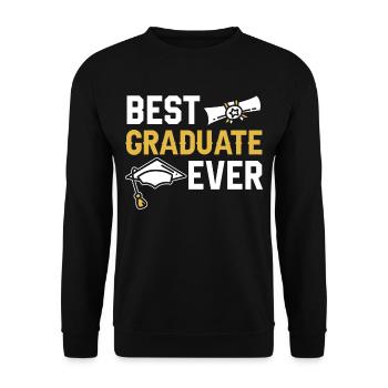 Best Graduate Ever Graduated - Unisex Sweatshirt - black - Front - Alina (178cm) & Michal (187cm)