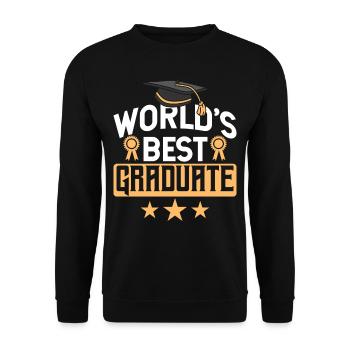 World's Best Graduate Graduation Celebration - Unisex Sweatshirt - black - Front - Alina (178cm) & Michal (187cm)