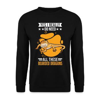 Dragon barbu Cadeau Dragon barbu - Sweat-shirt Unisexe - noir - Devant - Alina (178cm) & Michal (187cm)