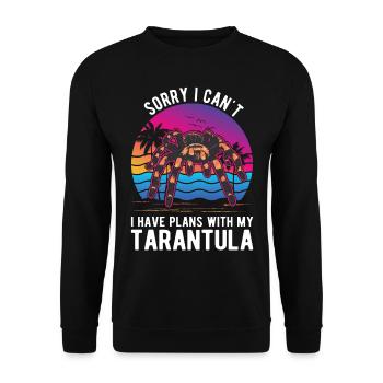 Tarantula Spider Tarantula - Unisex Sweatshirt - black - Front - Alina (178cm) & Michal (187cm)
