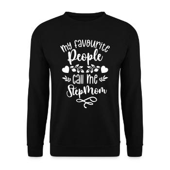 My favorite people call me stepmother - Unisex Sweatshirt - black - Front - Alina (178cm) & Michal (187cm)
