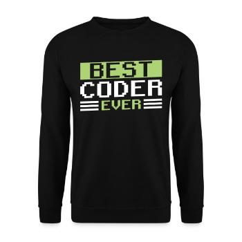 Meilleur programmeur de code de code jamais Coder - Sweat-shirt Unisexe - noir - Devant - Alina (178cm) & Michal (187cm)