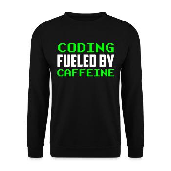 Programmation propulsée par le code de la caféine - Sweat-shirt Unisexe - noir - Devant - Alina (178cm) & Michal (187cm)