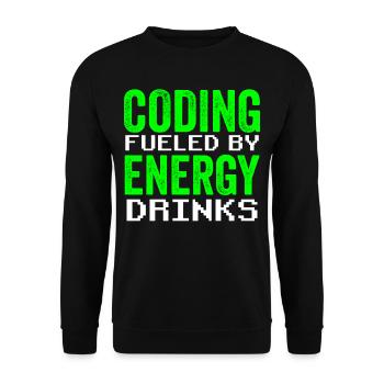 Programmation avec le codage de code du codeur de boissons énergisantes - Sweat-shirt Unisexe - noir - Devant - Alina (178cm) & Michal (187cm)
