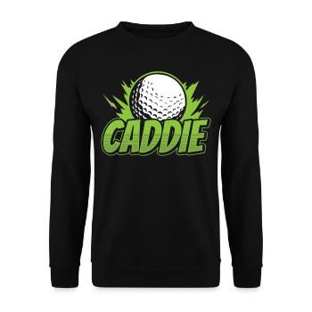 Caddie Golf Golfer Golfing Profession - Unisex Sweatshirt - black - Front - Alina (178cm) & Michal (187cm)