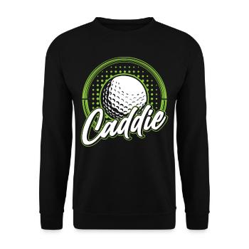 Caddie Golfer Golfen Golf profession - Unisex Sweatshirt - black - Front - Alina (178cm) & Michal (187cm)