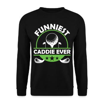 The funniest caddy ever Golfing Golf - Unisex Sweatshirt - black - Front - Alina (178cm) & Michal (187cm)
