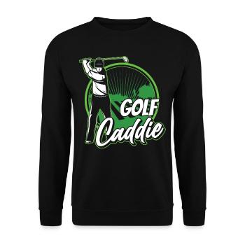 Golf Caddy Profession Golfer Golfing - Unisex Sweatshirt - black - Front - Alina (178cm) & Michal (187cm)