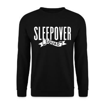 Übernachtungsgruppe Süß Übernachten Übernachtung - Unisex Pullover - Schwarz - Vorne - Alina (178cm) & Michal (187cm)