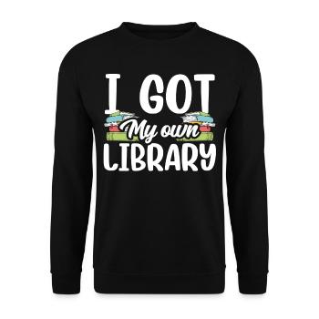 J’ai mon propre bibliothécaire - Sweat-shirt Unisexe - noir - Devant - Alina (178cm) & Michal (187cm)