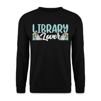 Bibliophile Proverbes Livres Bibliothécaire - Sweat-shirt Unisexe - noir - Devant - Alina (178cm) & Michal (187cm)
