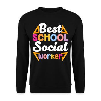 Meilleur travailleur social scolaire de tous les temps - Sweat-shirt Unisexe - noir - Devant - Alina (178cm) & Michal (187cm)