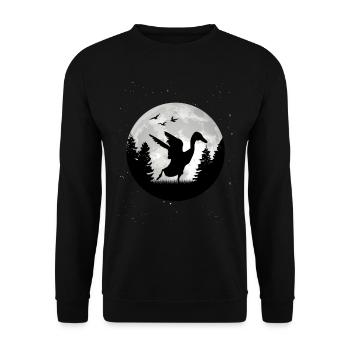 Canard Lune indien - Sweat-shirt Unisexe - noir - Devant - Alina (178cm) & Michal (187cm)