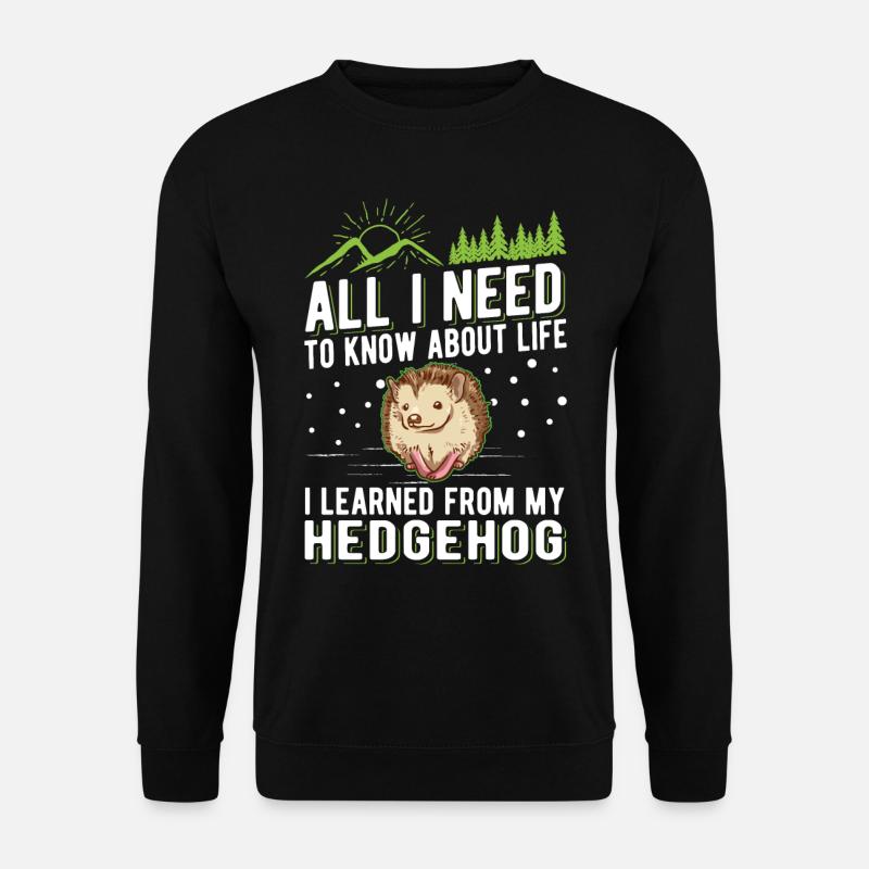 Igel Geschenk Stacheligel - Unisex Pullover - Schwarz