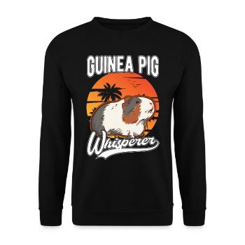 Guinea pig whisperer - Unisex Sweatshirt - black - Front - Alina (178cm) & Michal (187cm)
