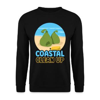 Coastal Cleanup Beach Beach Clean Up - Unisex Sweatshirt - black - Front - Alina (178cm) & Michal (187cm)
