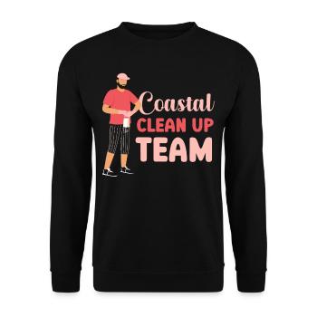 Nettoyage de la plage Équipe de nettoyage côtier de la plage - Sweat-shirt Unisexe - noir - Devant - Alina (178cm) & Michal (187cm)