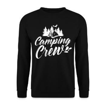 Camping Team Camper Campingplatz Campen Camp - Unisex Pullover - Schwarz - Vorne - Alina (178cm) & Michal (187cm)