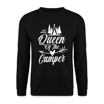 Queen du camping-car camping camping - Sweat-shirt Unisexe - noir - Devant - Alina (178cm) & Michal (187cm)