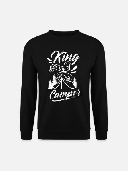 König Der Camper Campingplatz Campen Camp Camping - Unisex Pullover - Schwarz
