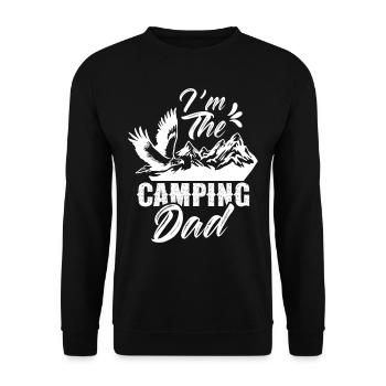 Ich Bin Der Camping Papa Campen Camp Camper - Unisex Pullover - Schwarz - Vorne - Alina (178cm) & Michal (187cm)
