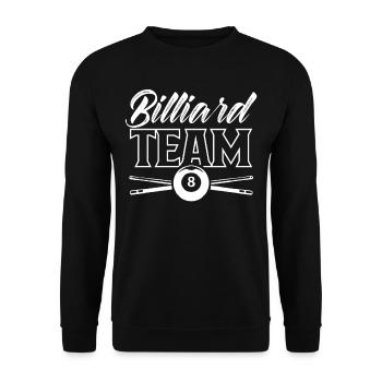 Billard Team Billiard Spieler Pool Liebhaber - Unisex Pullover - Schwarz - Vorne - Alina (178cm) & Michal (187cm)