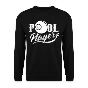 Pool Spieler Billiard Billard Liebhaber - Unisex Pullover - Schwarz - Vorne - Alina (178cm) & Michal (187cm)