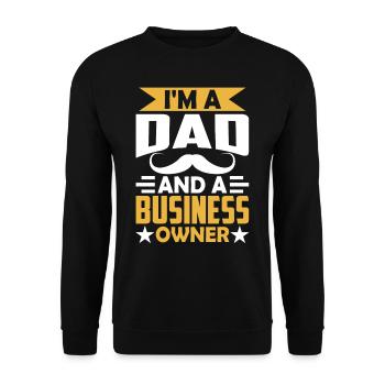 Je suis un père et un PDG propriétaire d’entreprise - Sweat-shirt Unisexe - noir - Devant - Alina (178cm) & Michal (187cm)