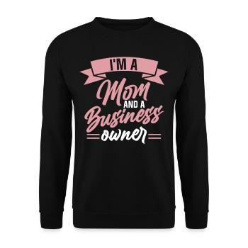 Je suis mère et propriétaire d’entreprise - Sweat-shirt Unisexe - noir - Devant - Alina (178cm) & Michal (187cm)