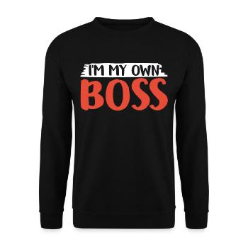 Je suis mon propre patron PDG entrepreneur fondateur - Sweat-shirt Unisexe - noir - Devant - Alina (178cm) & Michal (187cm)