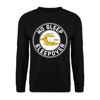 Kein Schlaf Sleepover Übernachtung Übernachten - Unisex Pullover - Schwarz - Vorne - Alina (178cm) & Michal (187cm)