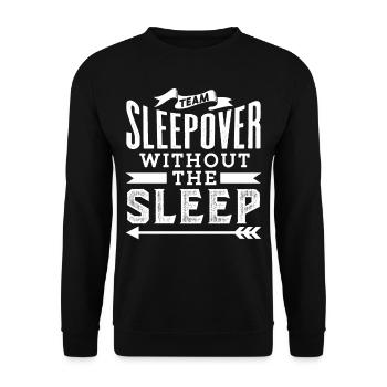 Soirée pyjama d’équipe sans sommeil Sweet Party Stay - Sweat-shirt Unisexe - noir - Devant - Alina (178cm) & Michal (187cm)
