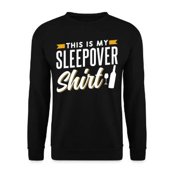 Das Ist Mein Sleepover Shirt Party Übernachten - Unisex Pullover - Schwarz - Vorne - Alina (178cm) & Michal (187cm)