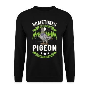 Pigeon pigeon fanciers city pigeon - Unisex Sweatshirt - black - Front - Alina (178cm) & Michal (187cm)