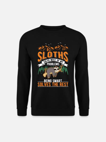 Sloth Gift Sloth - Unisex Sweatshirt - black