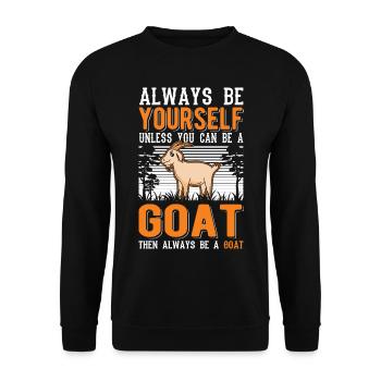 Chèvres Cadeau Chèvre Hôte Chèvre - Sweat-shirt Unisexe - noir - Devant - Alina (178cm) & Michal (187cm)
