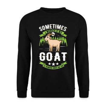 Chèvres Cadeau Chèvre Hôte Chèvre - Sweat-shirt Unisexe - noir - Devant - Alina (178cm) & Michal (187cm)