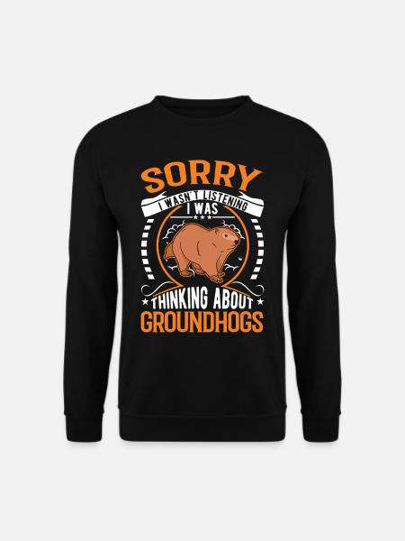 Murmeltier Groundhog Day Waldmurmeltier - Unisex Pullover - Schwarz