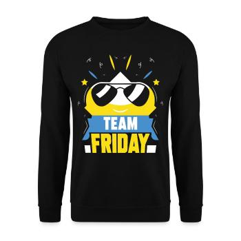 L’équipe du vendredi Humour Sarcastique enfin le week-end - Sweat-shirt Unisexe - noir - Devant - Alina (178cm) & Michal (187cm)