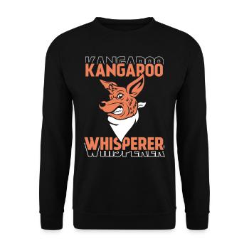 Kangaroo Whisperer Animal Kangaroo Kangaroo - Unisex Sweatshirt - black - Front - Alina (178cm) & Michal (187cm)