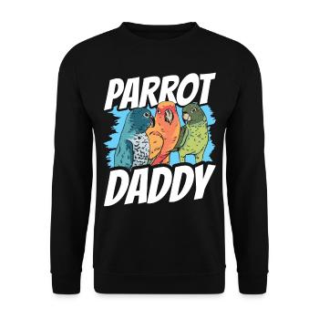 Perroquet Papa Mignon Animal Pet Perroquet - Sweat-shirt Unisexe - noir - Devant - Alina (178cm) & Michal (187cm)