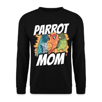 Papagei Mama Süß Tier Papageien Haustier - Unisex Pullover - Schwarz - Vorne - Alina (178cm) & Michal (187cm)